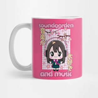 soundgarden anime and music Mug